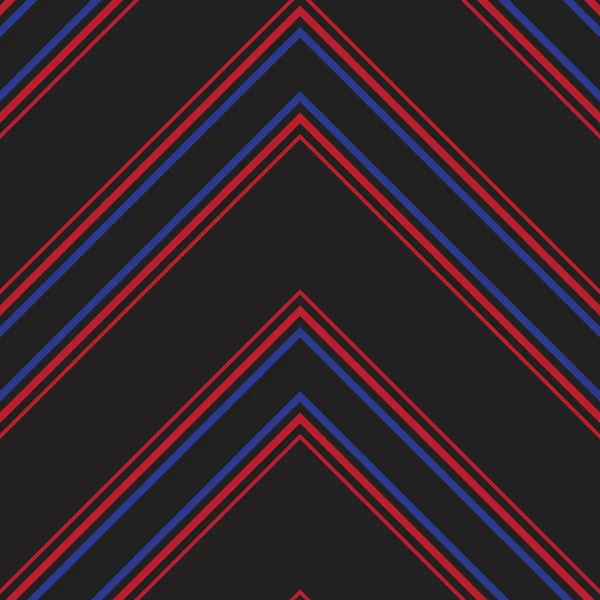 红色和蓝色雪佛龙斜纹无缝图案背景适合流行纺织品 — 图库矢量图片