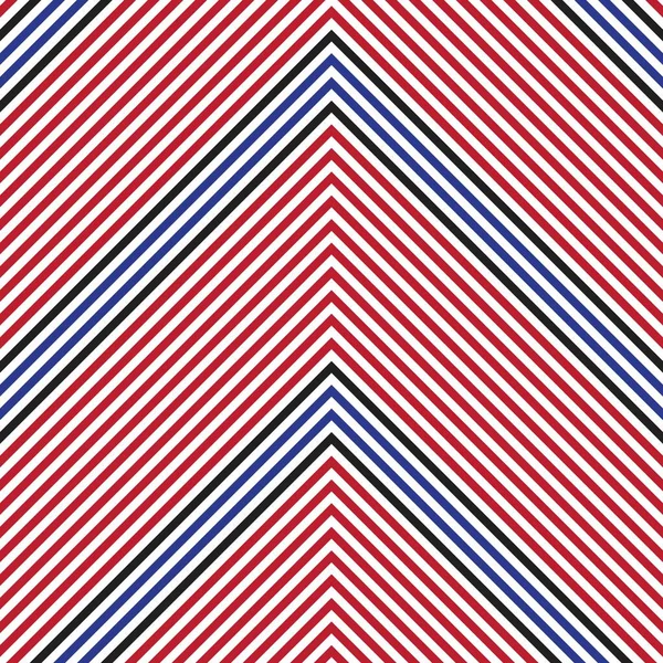 Rosso Blu Chevron Diagonale Righe Senza Cuciture Modello Sfondo Adatto — Vettoriale Stock