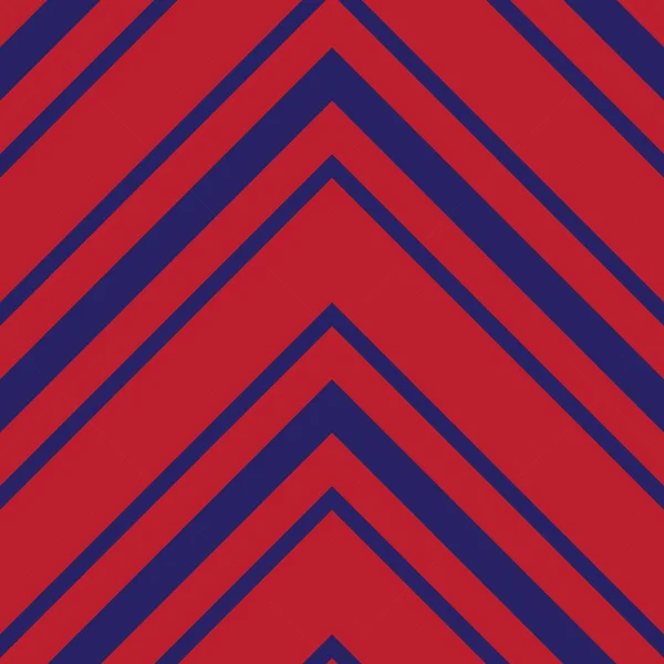 Fondo Sin Costuras Rayado Diagonal Chevron Rojo Azul Adecuado Para — Vector de stock