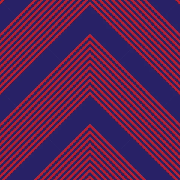 Red Blue Chevron Diagonal Striped Seamless Pattern Background Suitable Fashion — Stock Vector