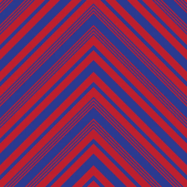 Fondo Sin Costuras Rayado Diagonal Chevron Rojo Azul Adecuado Para — Vector de stock