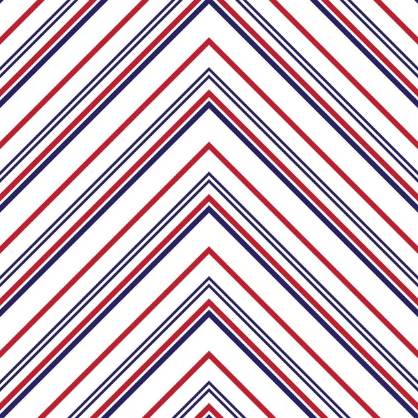 Fondo Sin Costuras Rayado Diagonal Chevron Rojo Azul Adecuado Para — Vector de stock