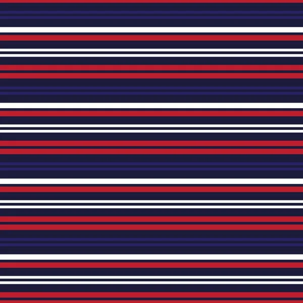 红色和蓝色水平条纹无缝图案背景适合流行纺织品 — 图库矢量图片