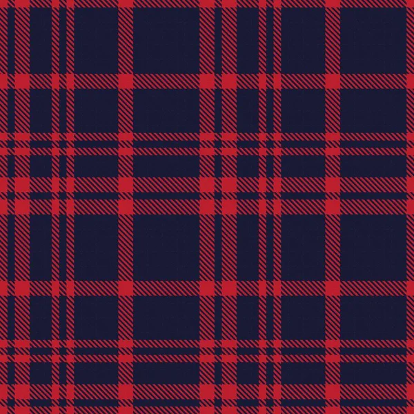 Red Navy Glen Plaid Texturované Bezešvé Vzor Vhodný Pro Módní — Stockový vektor