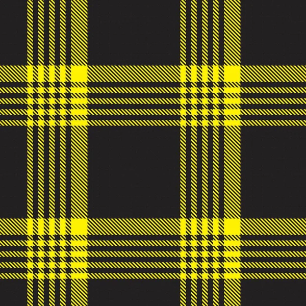 Yellow Glen Plaid Textured Seamless Pattern Suitable Fashion Textiles Graphics — Stock Vector