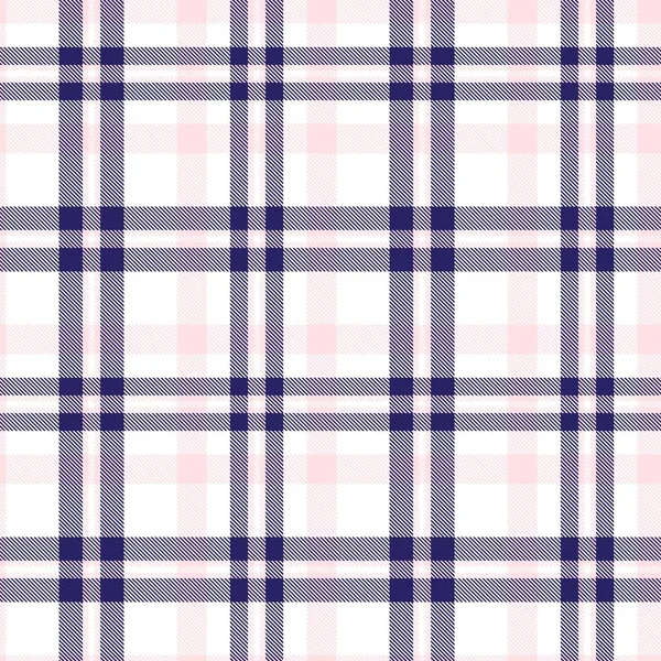 Pink Navy Glen Plaid Texturiertes Nahtloses Muster Für Modetextilien Und — Stockvektor