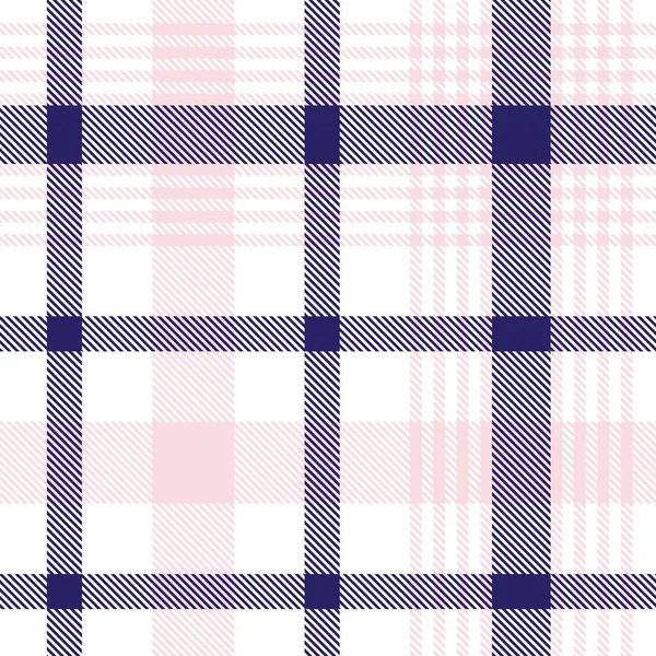 Pink Navy Glen Plaid Textuur Naadloos Patroon Geschikt Voor Mode — Stockvector