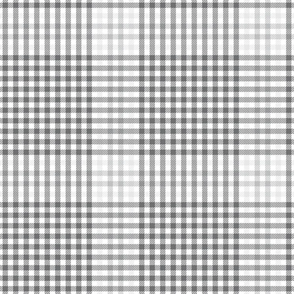 White Glen Plaid Texturiertes Nahtloses Muster Für Modetextilien Und Grafiken — Stockvektor