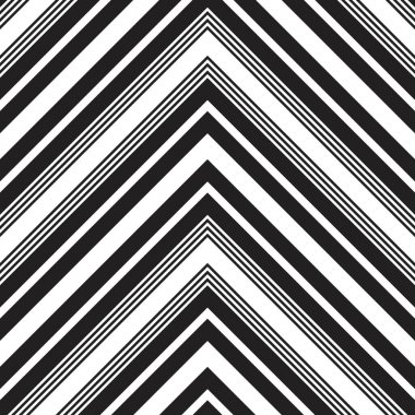 Siyah ve beyaz Chevron köşegen çizgili desensiz arka plan moda tekstil ve grafikleri için uygun.