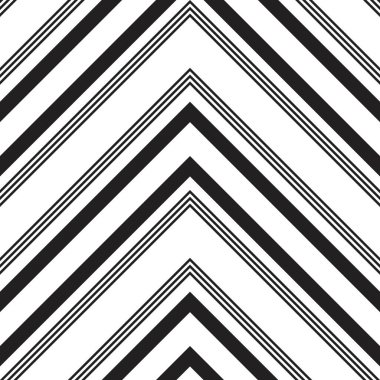 Siyah ve beyaz Chevron köşegen çizgili desensiz arka plan moda tekstil ve grafikleri için uygun.