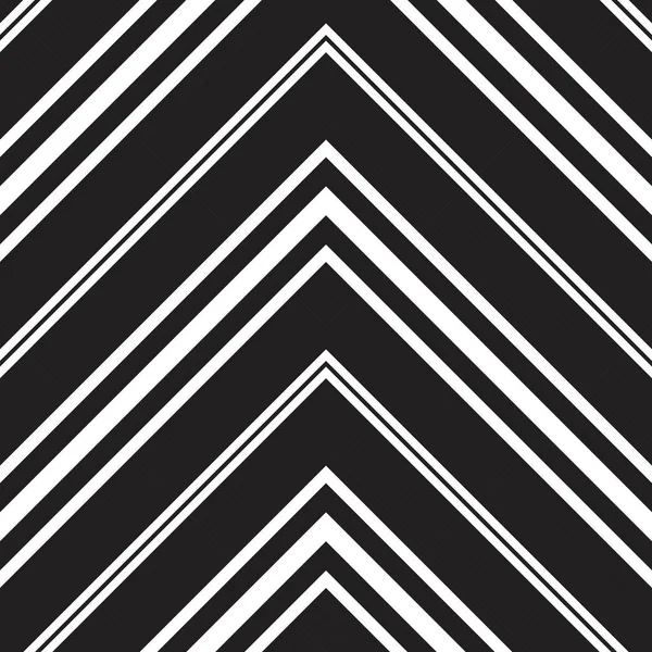 Black White Chevron Diagonal Striped Seamless Pattern Background Suitable Fashion — Stock Vector