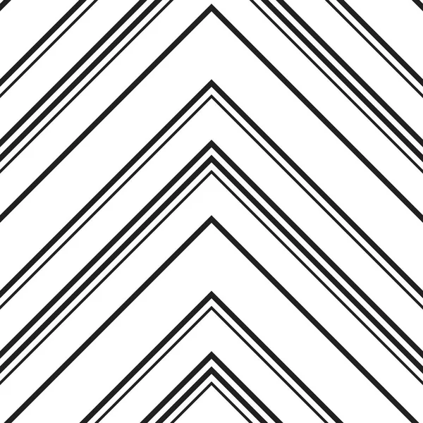 Black White Chevron Diagonal Striped Seamless Pattern Background Suitable Fashion — Stock Vector