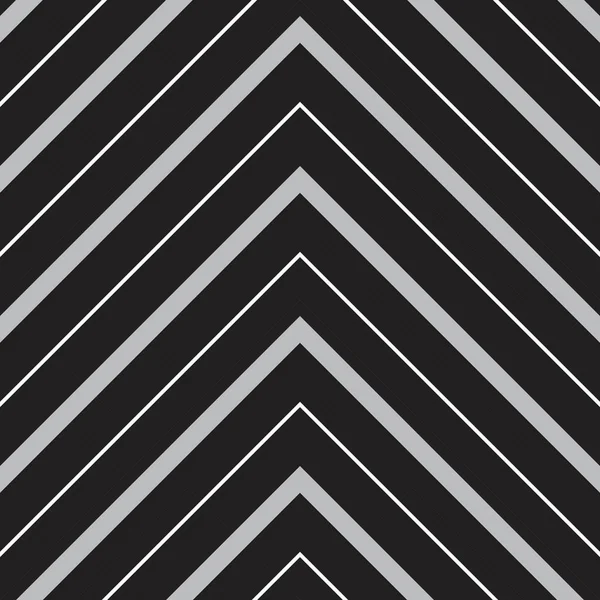 Black White Chevron Diagonal Striped Seamless Pattern Background Suitable Fashion — Stock Vector