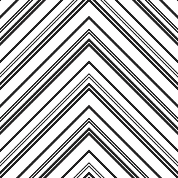 Black White Chevron Diagonal Striped Seamless Pattern Background Suitable Fashion — Stock Vector