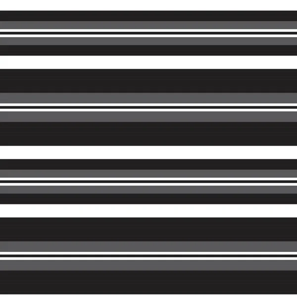 Noir Blanc Horizontal Rayé Fond Motif Sans Couture Adapté Pour — Image vectorielle