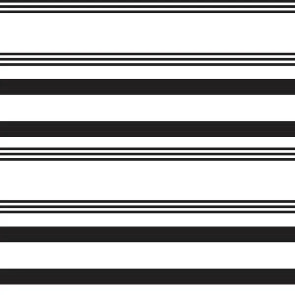 Чорно Білий Горизонтальний Смугастий Безшовний Візерунок Підходить Модного Текстилю Графіки — стоковий вектор
