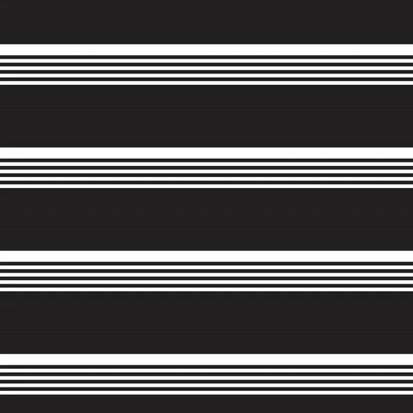 Zwart Wit Horizontaal Gestreepte Naadloze Patroon Achtergrond Geschikt Voor Mode — Stockvector