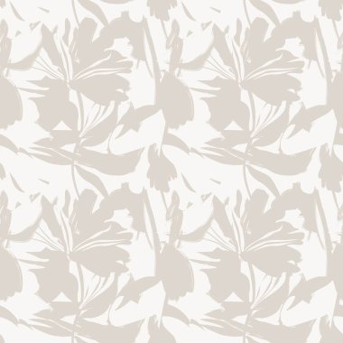 Tarafsız Renkli Botanik Çiçeksiz Moda Tekstil, grafik, arka plan ve el sanatları tasarımı