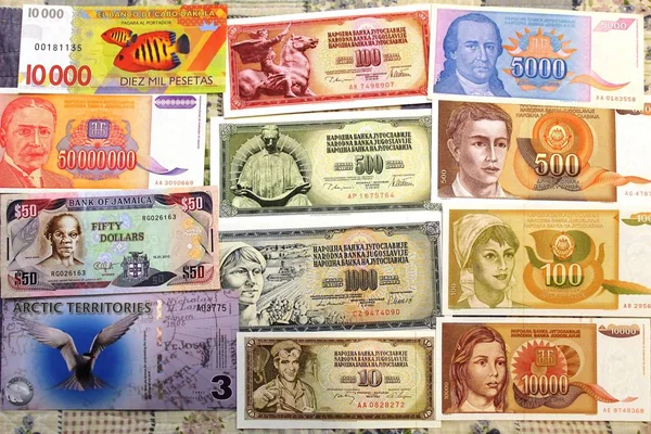 Tło Ściana Tapeta Banknoty — Zdjęcie stockowe
