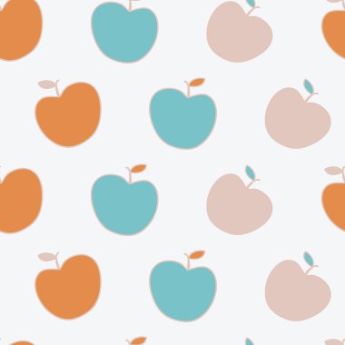 Benzersiz renklerde eğlenceli elma dikişsiz desen