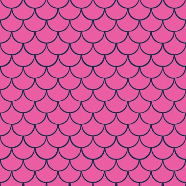 Denizkızı Balık Ölçekler vektör dikişsiz desen
