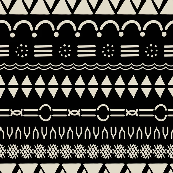 Ethnic Mudcloth vector repeat pattern — Stock Vector