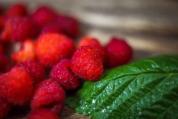 Макро фото їжі малинової ягоди. Свіжі органічні фрукти . — стокове фото
