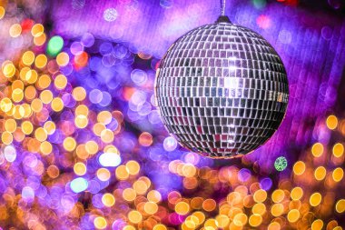 Disko partisi. Bulanık, soyut arka plan. Kopyalama alanı.