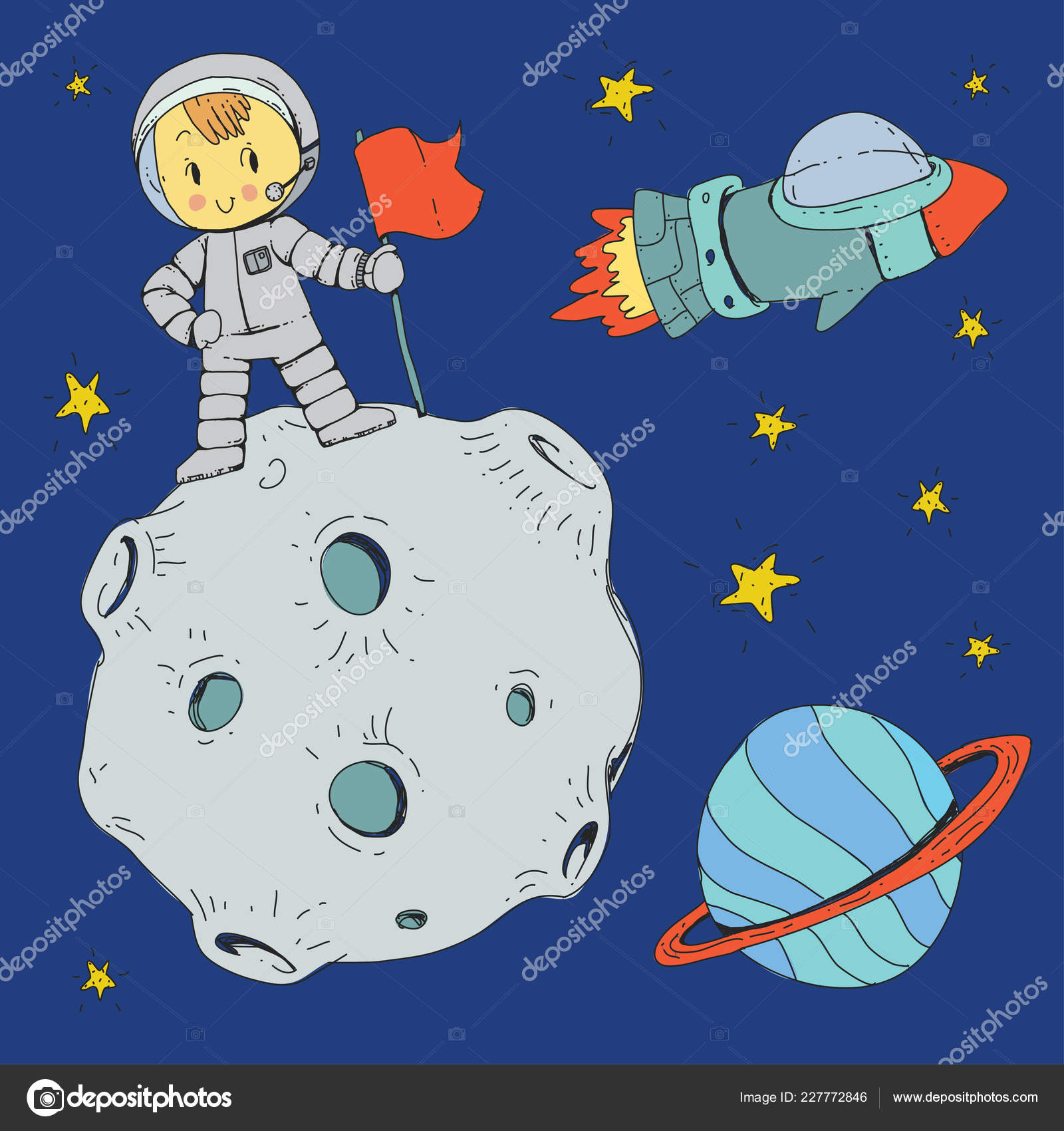 Primer Viaje A La Luna Para Niños - Niños Creativos