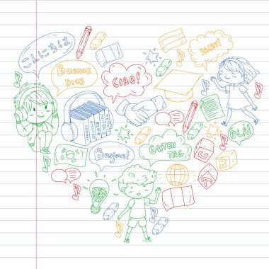 Dil Okulu yetişkin, çocuklar için. Çocuk kursları. İngilizce, İtalyanca, İspanyolca, Japonca, Çince, Arapça, Almanca. Oyun ve eğitim.