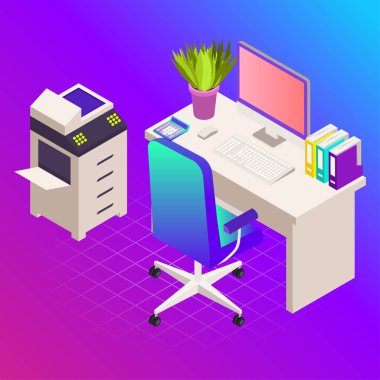 Office vektör Illustration. İş ikonları/simgeleri. İnsanlar arasında iletişim. Şirket için iş