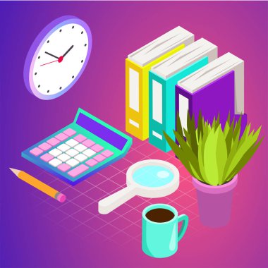 Office vektör Illustration. İş ikonları/simgeleri. İnsanlar arasında iletişim. Şirket için iş