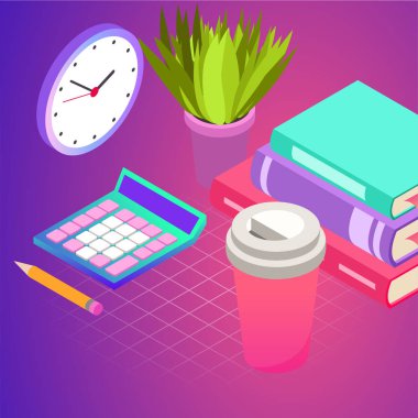 Office vektör Illustration. İş ikonları/simgeleri. İnsanlar arasında iletişim. Şirket için iş