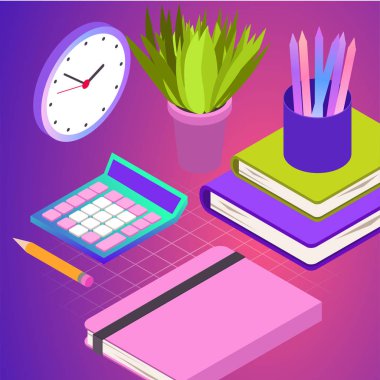 Office vektör Illustration. İş ikonları/simgeleri. İnsanlar arasında iletişim. Şirket için iş