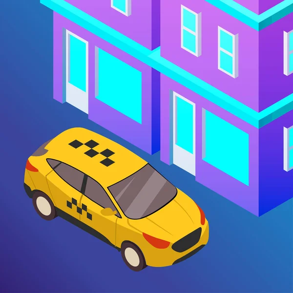 Taxi vector car illustration. Transport icon, symbol of transportation. Vehicle traffic banner design. Speed delivery. — Stock Vector