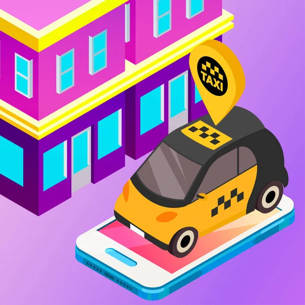 Taxi vector car illustration. Transport icon, symbol of transportation. Vehicle traffic banner design. Speed delivery. — Stock Vector