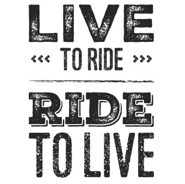 Binmek için yaşıyorum. T-shirt için havalı motorcu alıntı. Motosiklet baskı, afiş, poster.