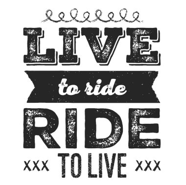 Binmek için yaşıyorum. T-shirt için havalı motorcu alıntı. Motosiklet baskı, afiş, poster.