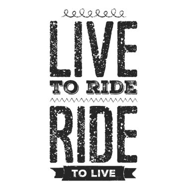 Binmek için yaşıyorum. T-shirt için havalı motorcu alıntı. Motosiklet baskı, afiş, poster.