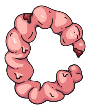 Zombi alfabesinde geçerli olan harfleri. Parmak izi ürkütücü tasarım.