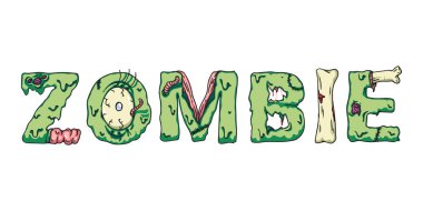 T-shirt için zombi harflerle yazdırmak