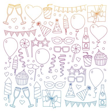 Vektör desen ile yıllar kutsal kişilerin resmi. Tatil ve kutlama.