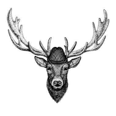 geleneksel Bavyera tirol şapka takıyor. Oktoberfest.