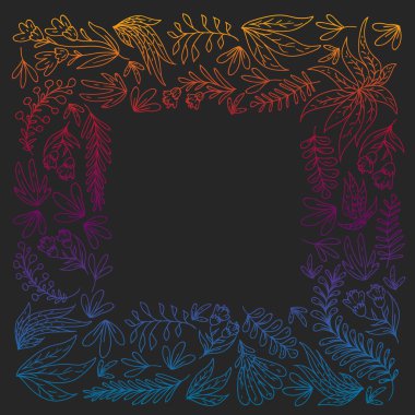 El vektör çiçek çizilmiş, elemanları bırakır. Logo, tebrik kartı, düğün tasarımı için desen.