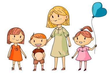 Küçük çocuklu anne veya öğretmen