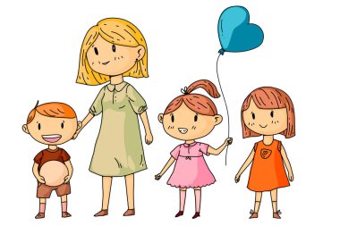 Küçük çocuklu anne veya öğretmen