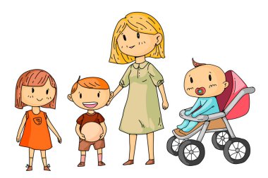 Küçük çocuklu anne veya öğretmen