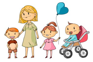 Küçük çocuklu anne veya öğretmen