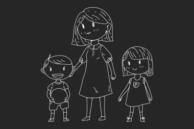 Küçük çocuklu anne veya öğretmen