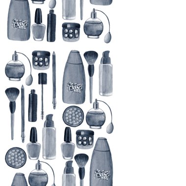 Posterler, desenler, arka planlar için suluboya illüstrasyon madde bitkileri ile Kozmetik ürünler